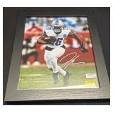 Jahmyr Gibbs Framed Autographed Photo W/ COA.