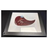 Framed Lady Gaga Autographed Guitar Piece W/ COA.