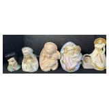 3 Mary Head Vases, Lady Head & Southern Bell Vase