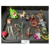 Vintage Spiral Christmas Ornaments.