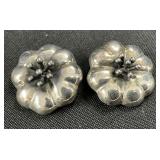 Sterling Silver Hibiscus Earrings.