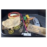 Vintage Darts, Bells, Drum, Cars.