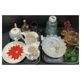 Lancaster Fireman Pitcher, Depression Glassware.