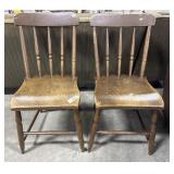 (2) Ornate Spindle Side Chairs.