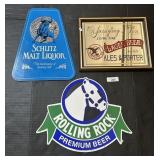 Rolling Rock, Yuengling Beer Schlitz Liquor ADV.