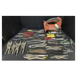 Vice grips, Pliers, B&D Jigsaw.