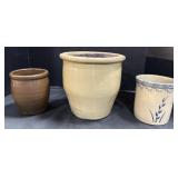 3 Stoneware Crocks.