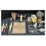 Wooden Toys, Animal Figurines, Folk Art Bucket.