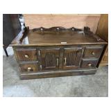 Mid Century Dark Pine & Cedar Blanket Chest.