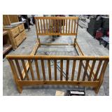 Pine Ladder Back Bed Frame.