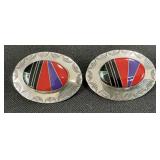 Sterling Silver Mosaic Earrings.