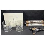 English Pewter Glasses, 4 Sided Harmonica.;