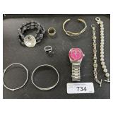 Sterling Silver Bracelets & Rings, Coach Watch.