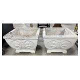 French Provincial Concrete Planters.