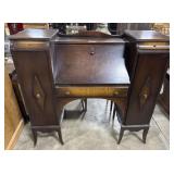 Antique Mahogany Slant Front Secretary Desk.