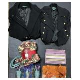 2 Ralph Lauren Coats & Blanket, Felt Purses.