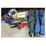 Bauer Chainsaw, Tools, Paint System, Chairs.