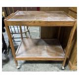 Wooden Serving Cart.