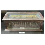 Adv Hickory Elastic Wooden Store Display Case.