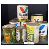 Vintage Advertising Motor Oil Cans.