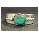 Sterling Silver & Turquoise Cuff Bracelet.