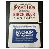 Posties Birch Beer, PA Crop Management ADV Signs