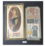 Pabst & Pabst Blue Ribbon Advertising Signs.