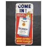 Viceroy Cigarettes Metal Advertising Sign.