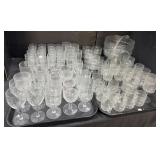 Large Lot Of Stemware Glasses, Punch Bowl,