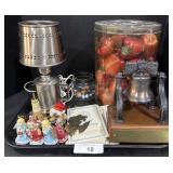 Marbles, Apple Ornaments, Bell Trophy.