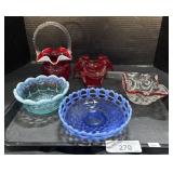 Fenton Hobnail Glass Bowls & Dishes.