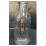 Vintage Glass Milk Bottle.
