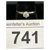 14K Gold Diamond Ring.