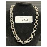 Sterling Silver Rolo Chain Necklace.