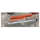 (2) Folding Saw Horse, (2) 5ft Slide Clamps.