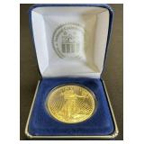 24 KT Gold LAYERED Replica Walking Liberty.