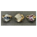 Diamond, Sapphire, Amethyst Rings.