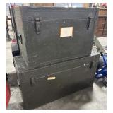 (2) Military Steamer Style Trunks.