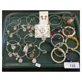 High End Alex & Ani Costume Jewelry, Bracelets.