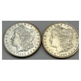 High Grade 90% Silver 1888 & 1890 Morgan $1.