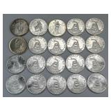 20 1 Oz .999 Fine Silver Commemorative Rounds.