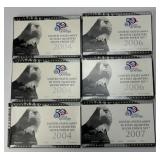 3-2004, 2-2006, 2007 U.S Silver Quarter Proof Sets