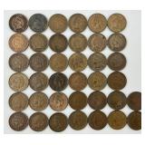 38 1901-1909 Indian Head Pennies.