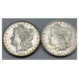 High Grade 90% Silver 1881-S & 1896 Morgan $1.