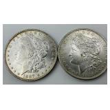 High Grade 90% Silver 1887 & 1921 Morgan $1.