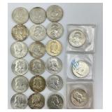 21 1949-1963 Franklin Half Dollars.