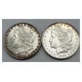 High Grade 90% Silver 1885-O & 1904-O Morgan $1.