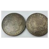 High Grade 90% Silver 1885-O & 1889 Morgan $1.