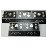 3-1993 & 2-1992 Silver United State Proof Sets.