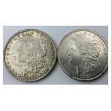 High Grade 90% Silver 1889-O & 1921 Morgan $1.